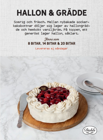Bild på Hallon & gräddtårta